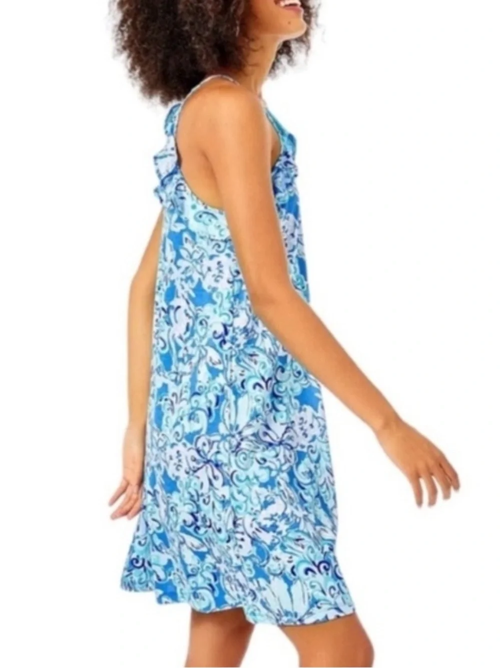 Lilly Pulitzer Billie dress size M Saltwater blue Suns out funs out - Picture 10 of 10